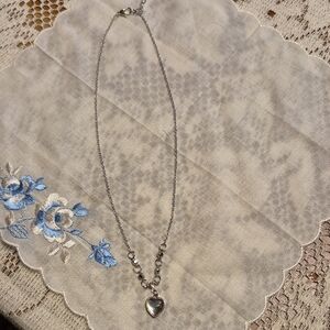 $5 DEAL! Elegant Dainty Silvertone Heart Adjustable Necklace. New! MUST BUNDLE ❤